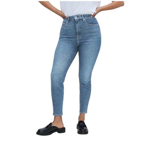 Everlane The Curvy Way-high Skinny Jean Faded Blue 30R - Picture 1 of 10